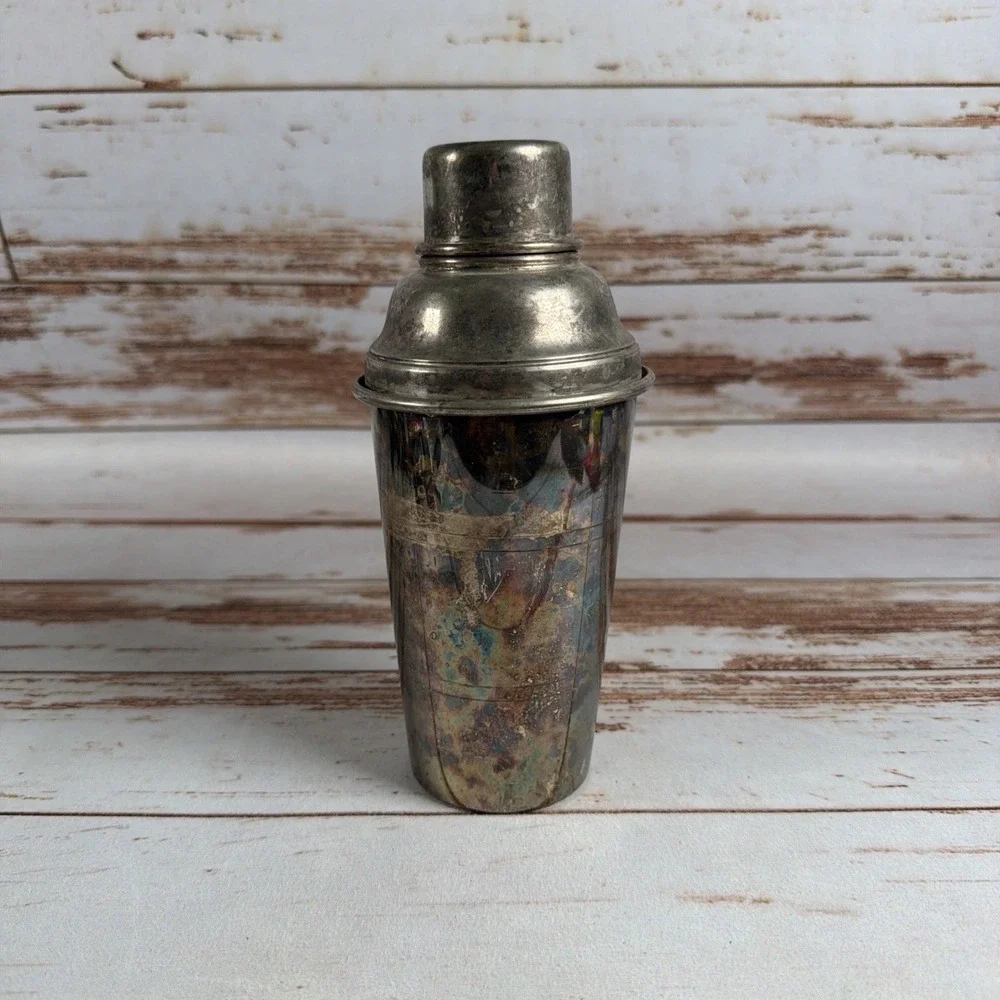Vintage Arthur Price Of England Silver Plated Cocktail Shaker As Is Stuck Lid